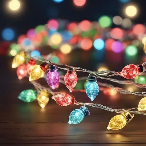 Premium AI Image | Christmas Festival Colourful Lights