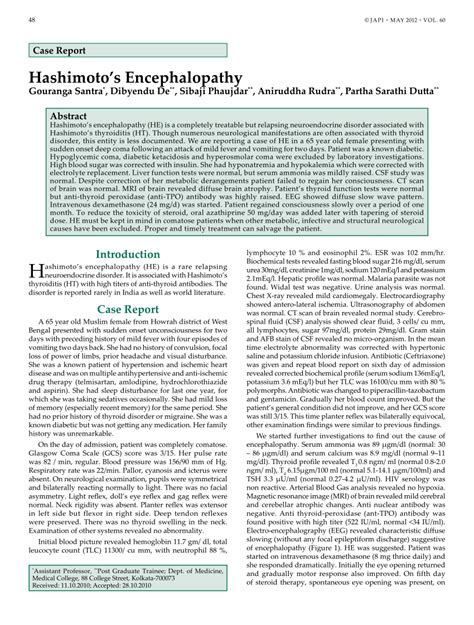 (PDF) Hashimoto's encephalopathy