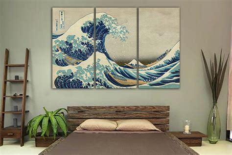 The Great Wave Kanagawa Canvas Decorative Art Japanese Wave | Etsy