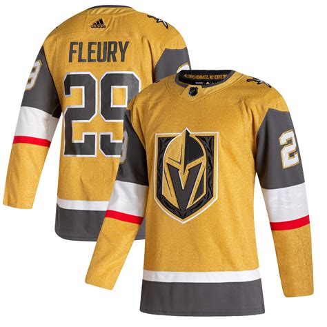 Men's Vegas Golden Knights Marc-Andre Fleury adidas Gold 2020/21 ...