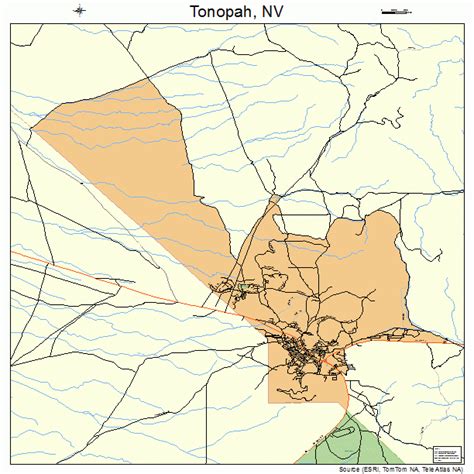 Tonopah Nevada Street Map 3273600