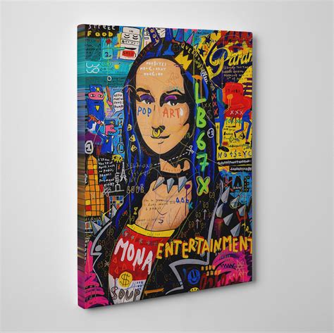 Mr Brainwash Canvas Mr Brainwash Wall Art Graffiti Wall Art | Etsy