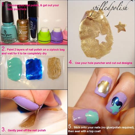 spilledpolish: TUTORIAL: Nail Stickers