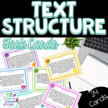 Text Structure Task Cards Activity | ELA Centers