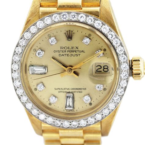 Rolex Datejust 6917 Presidential 18K Gold and Diamond Bezel Watch