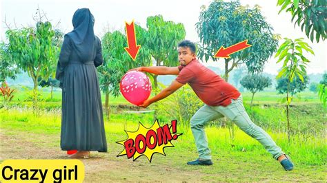 new Balloon Blast Prank on Cute Girls || Crazy reaction 😱😱 Part-11 by ...