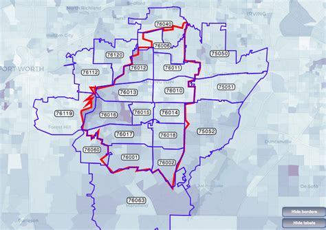 Arlington Texas Zip Code Map – Map Vector