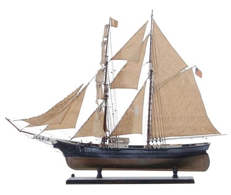 Lot - Brigantine ship model, the Newsboy