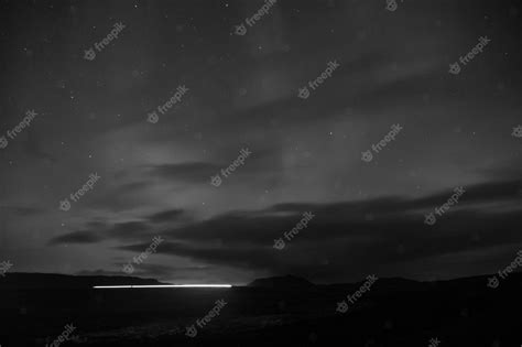 Premium Photo | Northern light black sky with stars nature miracles ...