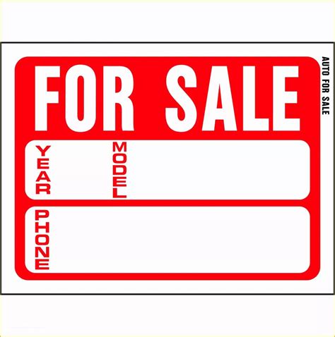 On Sale Signs Templates Free Of Free for Sale Printable Sign Template ...