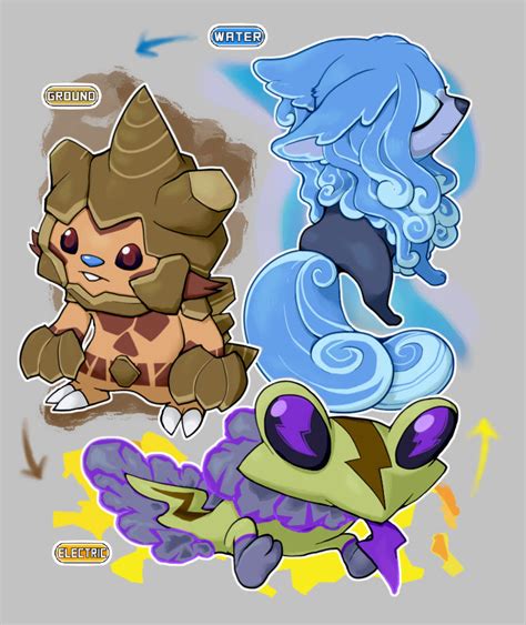 Kalos Starters Regional Variant (updated) by Velink on DeviantArt