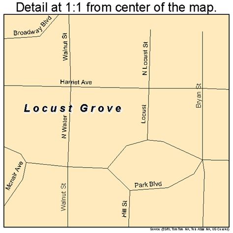 Locust Grove Oklahoma Street Map 4043500