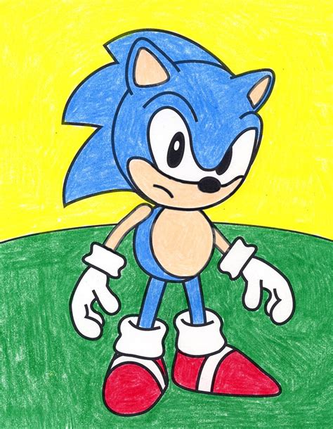 How To Draw Sonic Easy - Clockscheme Spmsoalan