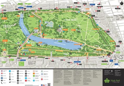 Hyde park map, Hyde park london, London park