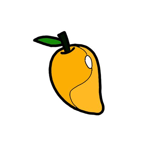 How to Draw a Mango - Step by Step Easy Drawing Guides - Drawing Howtos