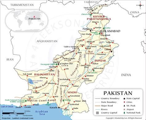 PDF of Pakistan Map, Pakistan Map PDF