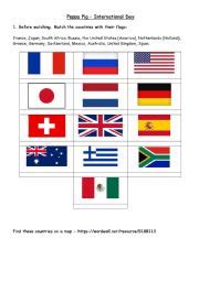 peppa pig - international day video worksheet - ESL worksheet by Ksenia ...