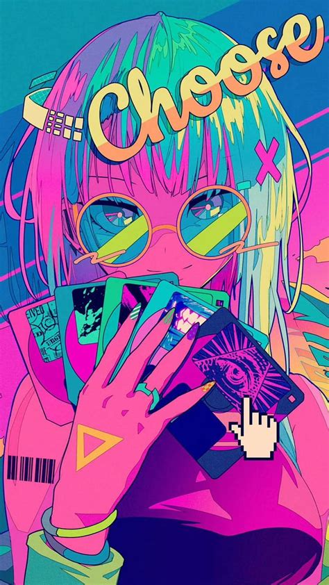 Color - neon ideas. anime art, anime, anime boy, Anime Girl Neon HD ...