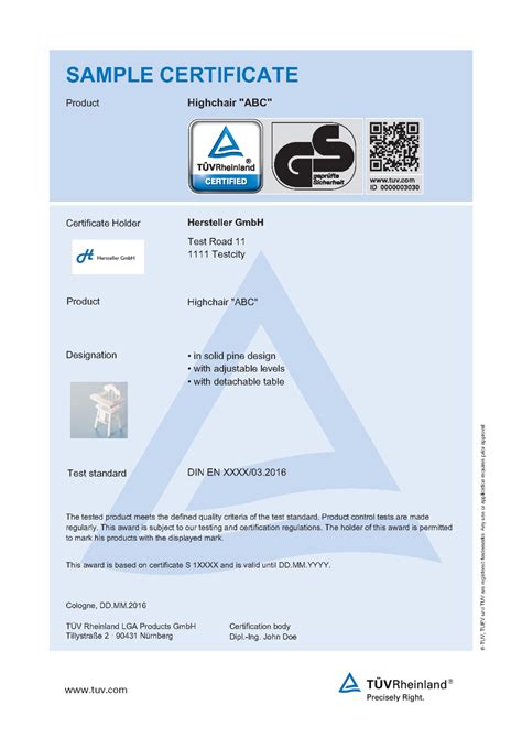 GS Mark | WO | TÜV Rheinland