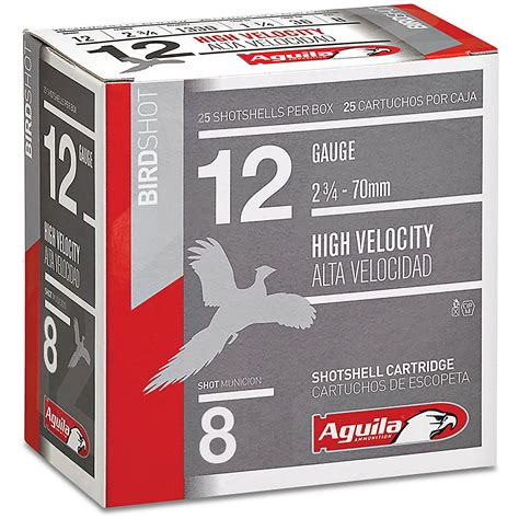 Aguila Ammunition High Velocity Birdshot 12 Gauge Shotshells | Academy