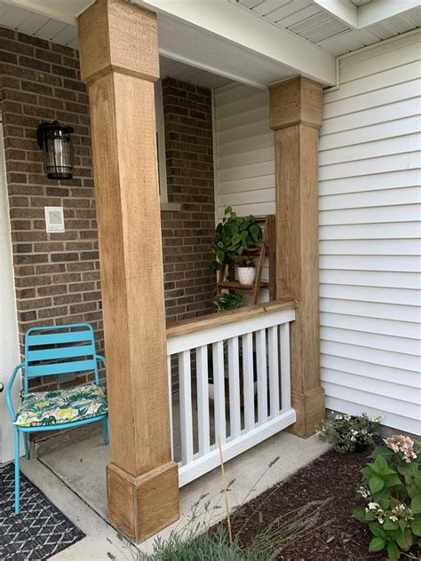 DIY: Faux Wood Porch Columns Botanico Collective Porch Columns Makeover ...