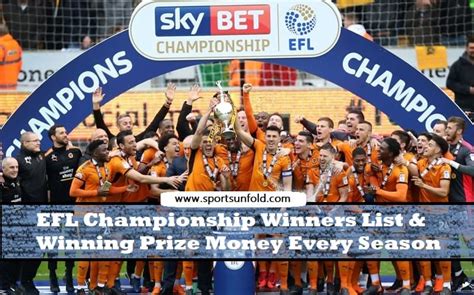 EFL Championship Winners List, and Winning Prize Money Every Season