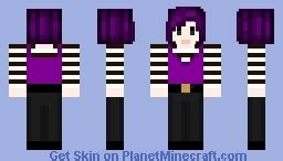 purple emo girl Minecraft Skin