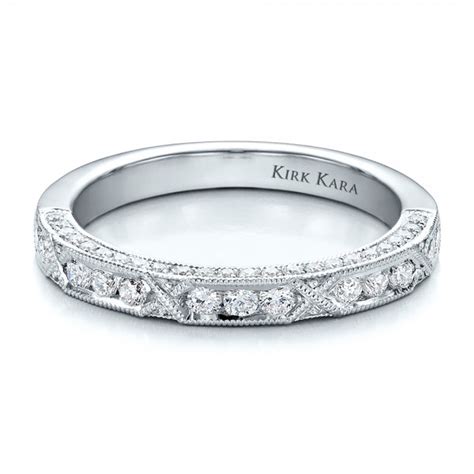 Diamond Channel Set Engagement Ring with Matching Wedding Band - Kirk Kara