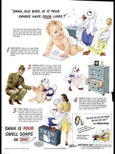 1944 Swan Soap ad. : r/vintageads