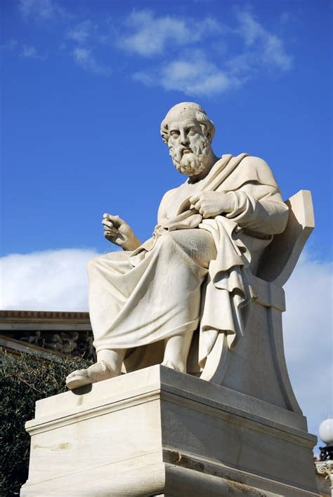 Statue of Plato at the Academy of Athens (Greece) Stock Image - Image ...