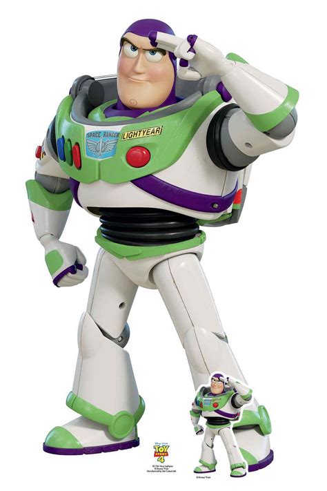 Buzz Lightyear Saluting Official Disney Toy Story 4 Lifesize Cardboard ...