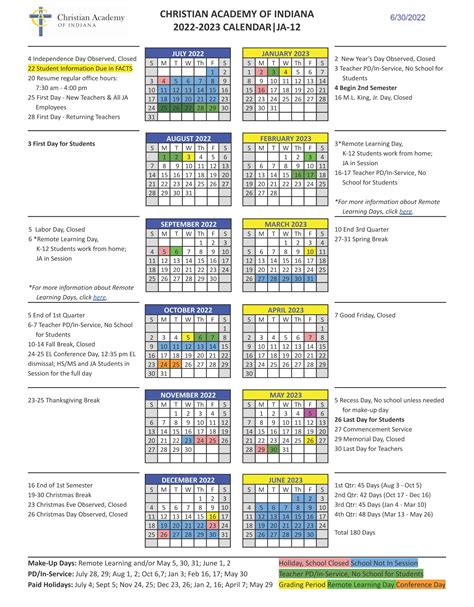 Wesleyan Christian Academy School Calendar - Marjy Deerdre