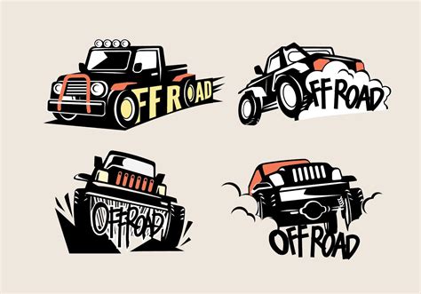 Set Off-road Suv Logos on White Background 153586 Vector Art at Vecteezy