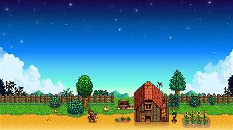 HD wallpaper: Stardew Valley, Moon, landscape, pixel art | Wallpaper Flare