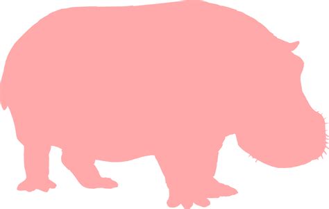 Hippo silhouette. | Animal coloring books, Hippopotamus, Hippo