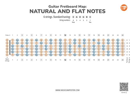 Guitar Printable Fretboard Map With All Notes