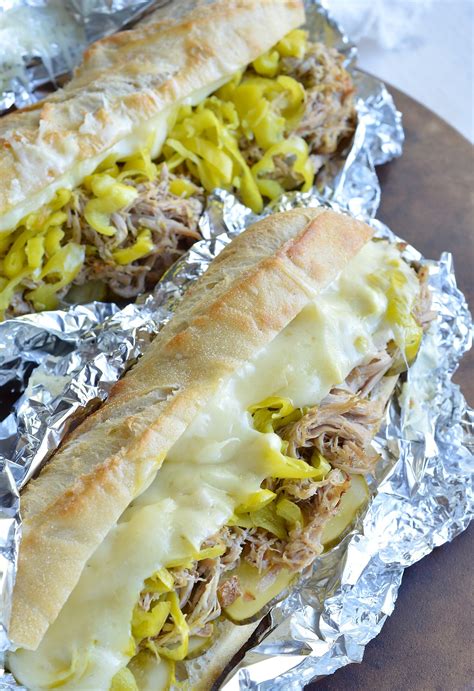 Slow Cooker Pulled Pork Cuban Sandwiches - WonkyWonderful