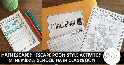 Math Escapes : Escape Room Style Activities in the Middle School Math ...