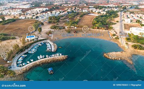 Aerial Agia Triada Beach, Protaras, Cyprus Stock Image - Image of ...