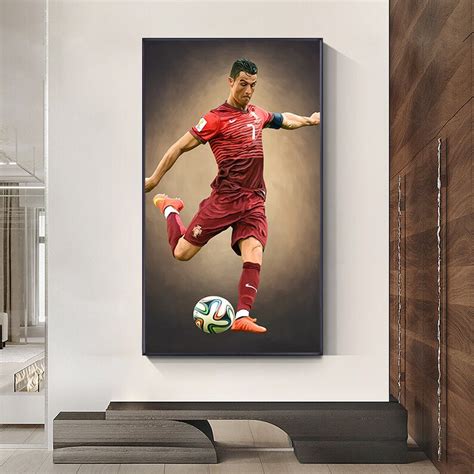 Lionel Messi & Cristiano Ronaldo Soccer Football Player Canvas - Etsy