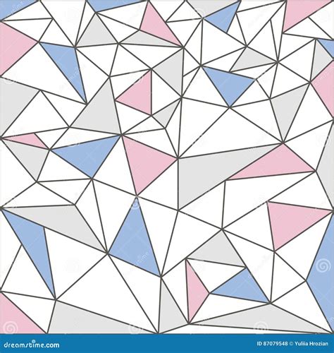 Triangle Art Mosaic Design with Serene and Pink Elements. Minima Stock ...