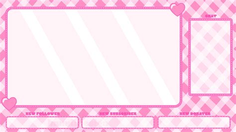 Cute Pink Twitch Stream Overlay Package - Etsy