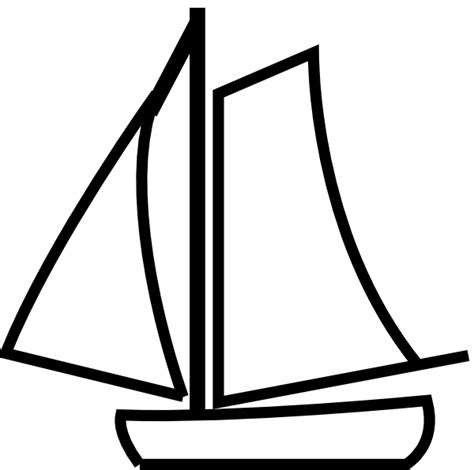 Toy Boat Clipart Black And White Cross