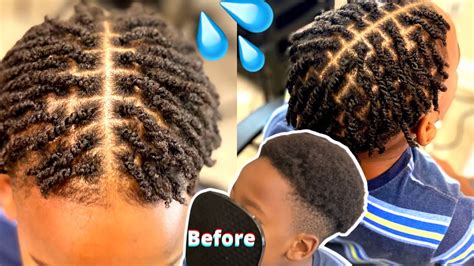 How to TWO strand-twist🧬(DOUBLE)on SHORT Men hair💦🔥Moist*No Rubber band ...