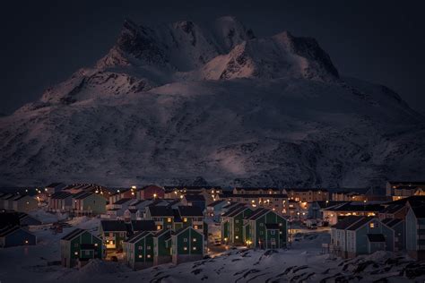 Winter Nights in Nuuk, Greenland (1920×1280) | Nuuk, Lake landscape ...