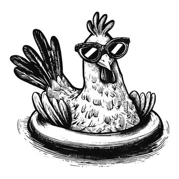 Cartoon Chicken With Glasses Images – Browse 5,612 Stock Photos ...