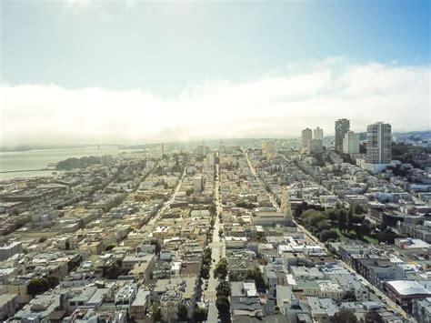 Bird Eye View Russian Hill and North Beach in San Francisco, Cal Stock ...