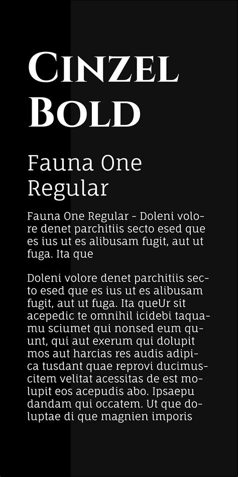 Font Combination Cinzel | Google fonts, Font combos, Fonts