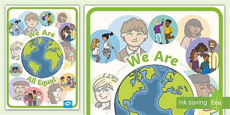 We Are All Equal - Equality Poster - Primary Resources