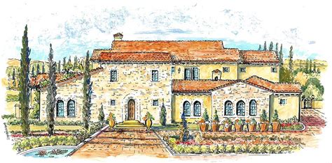 Plan 16377MD: Tuscan Home With Two Courtyards | Tuscan house, Tuscan ...